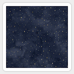 Celestial Blue Night Sky Gold Stars Sticker